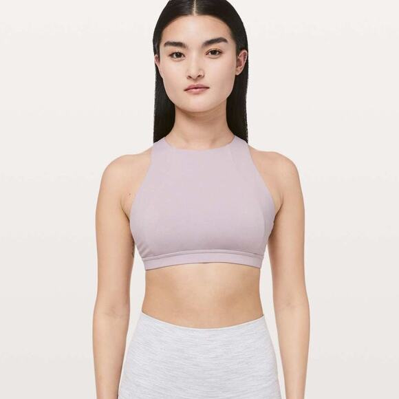 Lululemon Free To Be Serene Heathered Powdered Mauve Sports Bra size 2 - Picture 2 of 7